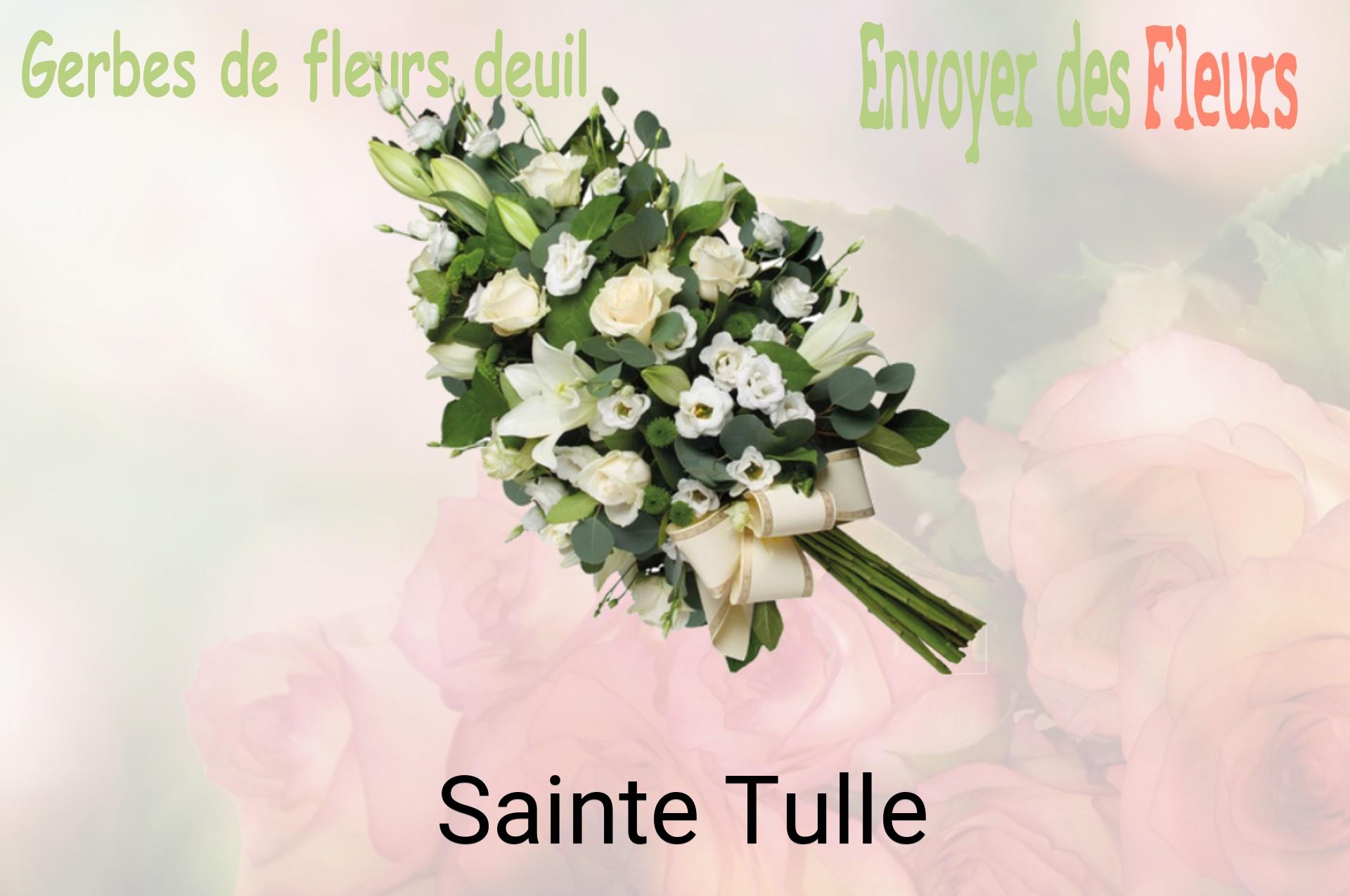 Gerbe de fleurs de deuil livrée à Sainte-Tulle